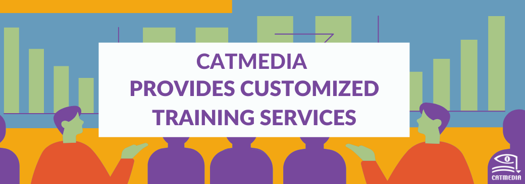 Header image showcasing a diverse group of professionals engaged in a training session led by CATMEDIA.